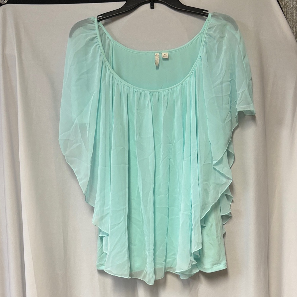 Chic Light Blue Women's Blouse